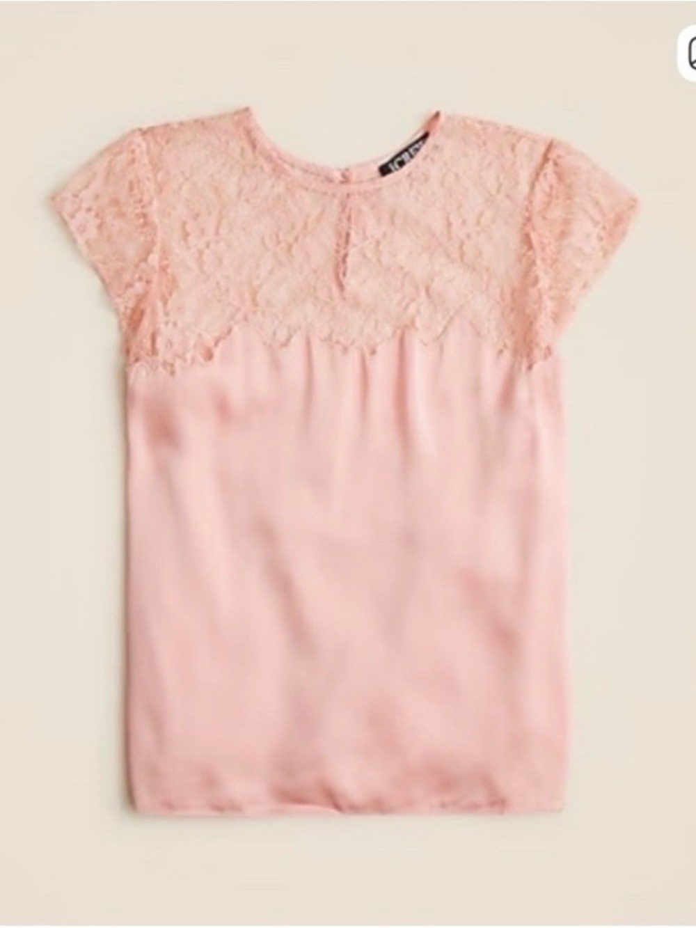 J. CREW Satin and Lace Blouse Size 3X